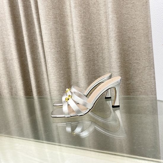 Christian Dior CD Pearl Decor High Heel Open Toe Sandals