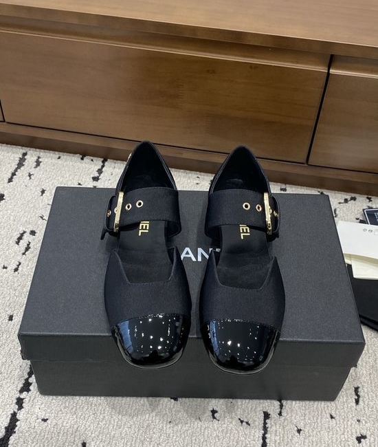 Chanel Buckle T-strap Mary Jane Shoes Soft Leather Sole