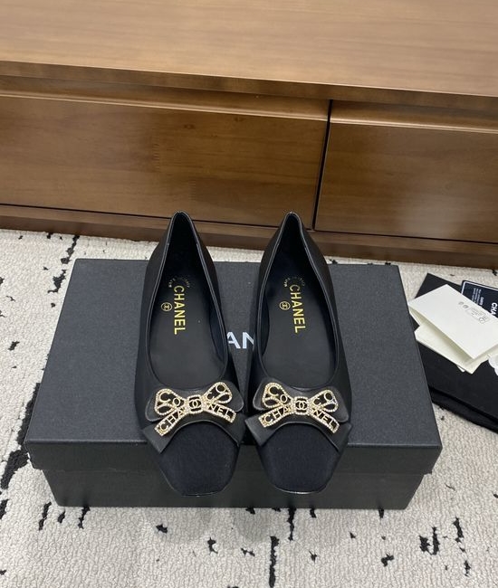 Chanel Bowknot Mary Jane Flats Comfortable Sheepskin Insole