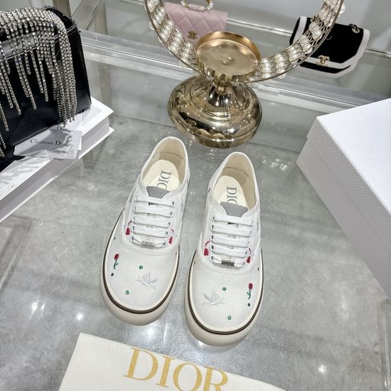 Christian Dior CD Embroidered Soft Sole Comfortable Thick Sole Casual Shoes