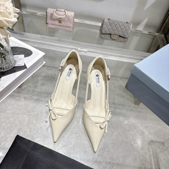 Prada Bow Decor Pointed Toe Stiletto Heel Pumps Premium Quality