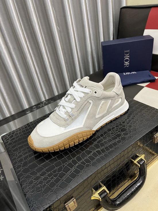 Christian Dior Casual Sneakers with Mesh and Leather Upper
