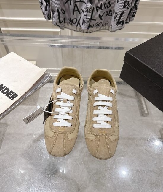 Prada Suede Leather Mesh Comfortable Casual Training Sneakers