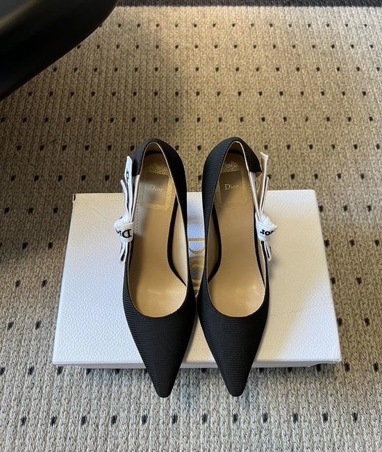 Christian Dior CD Pointed Toe Stiletto Heels With Bow Detail Elegant Shoes