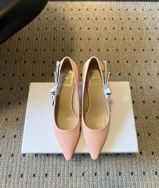 Christian Dior CD Pointed Toe Stiletto Heels With Bow Detail Elegant Shoes