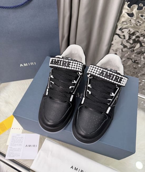 Amiri Suede Star Casual Skate Shoes with Rubber Sole