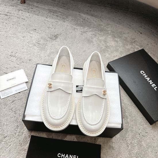 Chanel Patent Leather Rhinestone Buckle Loafers Premium Quality