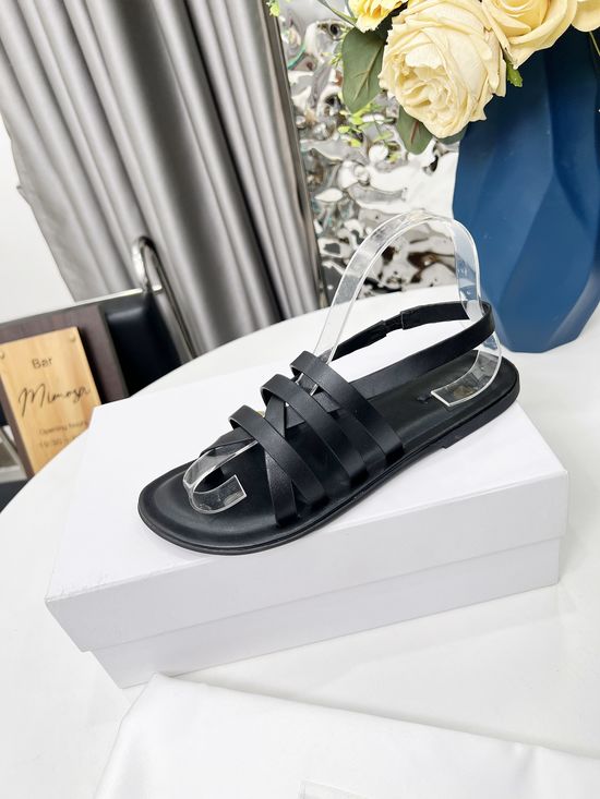 Hermes Minimalist Leather Straps Flat Roman Sandals
