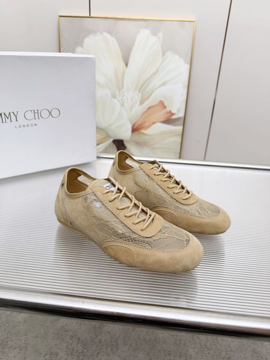 Jimmy Choo Lace Suede Non-slip Supportive Casual Sneakers