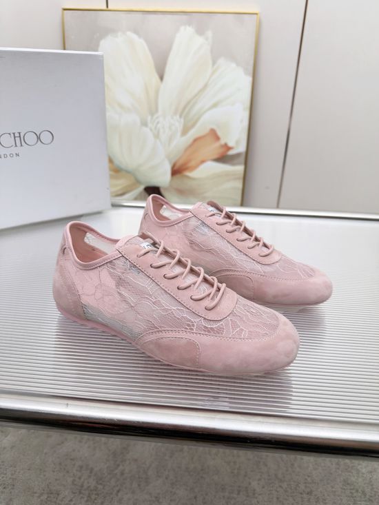 Jimmy Choo Lace Suede Non-slip Supportive Casual Sneakers