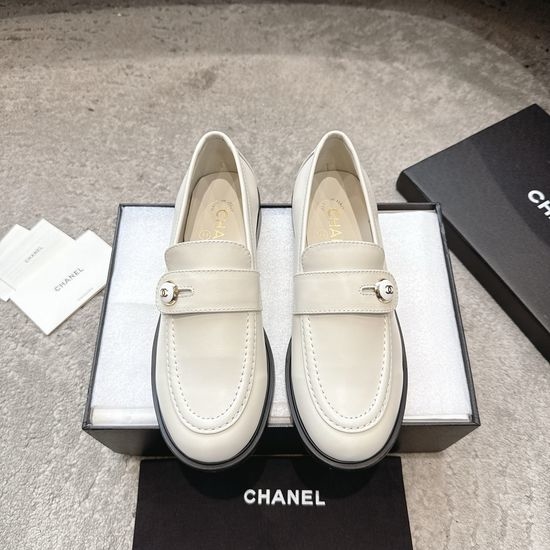 Chanel Patent Leather Rhinestone Buckle Loafers Premium Quality