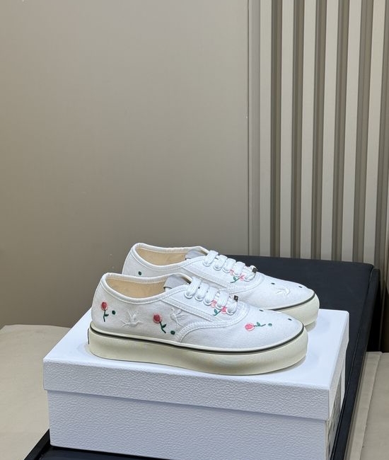 Christian Dior CD Classic Low Top Lace Up Canvas Daily Shoes