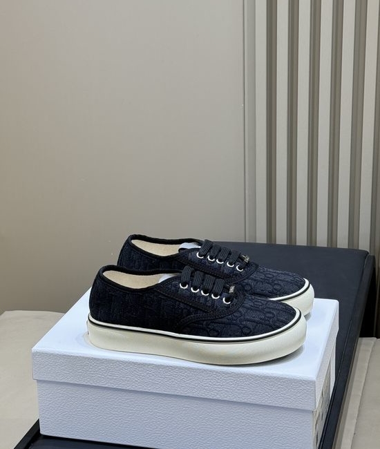 Christian Dior CD Classic Low Top Lace Up Canvas Daily Shoes