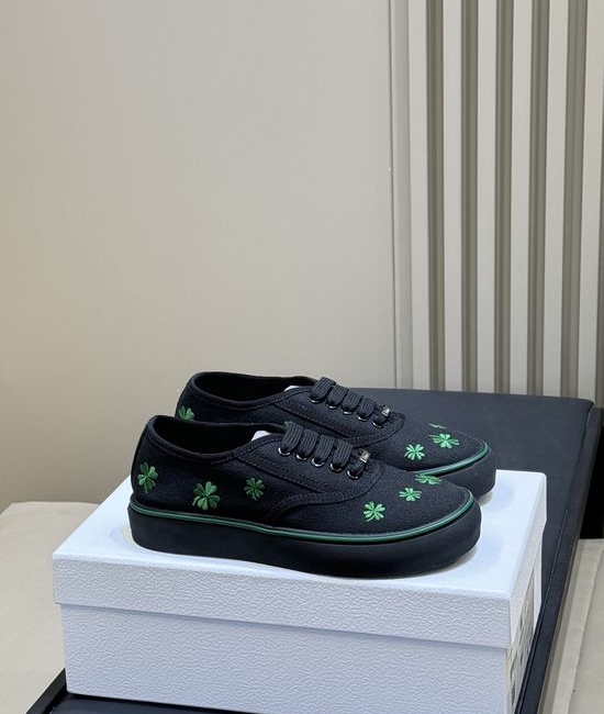 Christian Dior CD Classic Low Top Lace Up Canvas Daily Shoes
