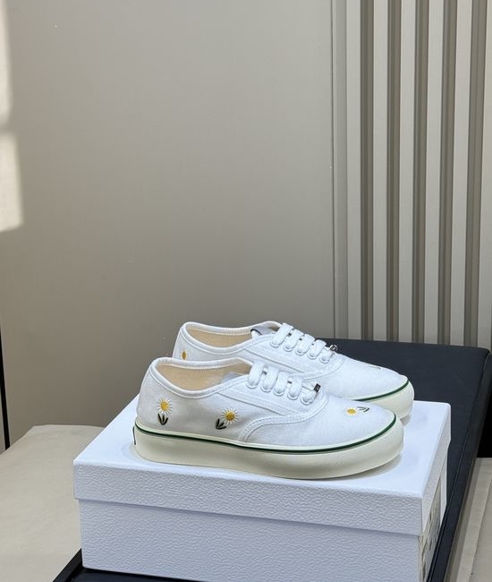 Christian Dior CD Classic Low Top Lace Up Canvas Daily Shoes