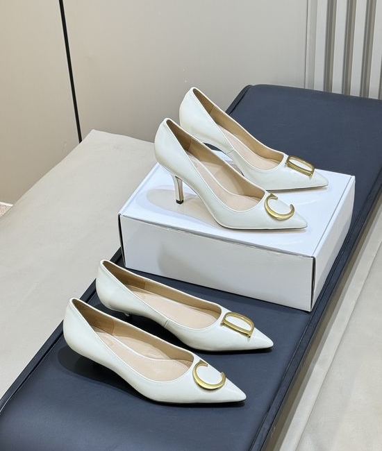 Christian Dior CD Elegant Pointed Toe Stiletto Heels With Buckle