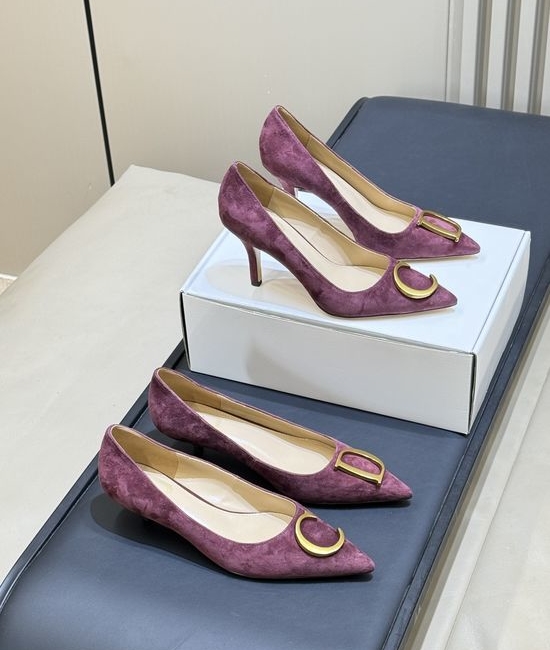 Christian Dior CD Elegant Pointed Toe Stiletto Heels With Buckle