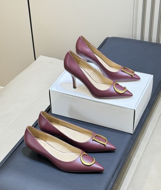 Christian Dior CD Elegant Pointed Toe Stiletto Heels With Buckle