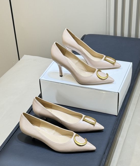 Christian Dior CD Elegant Pointed Toe Stiletto Heels With Buckle