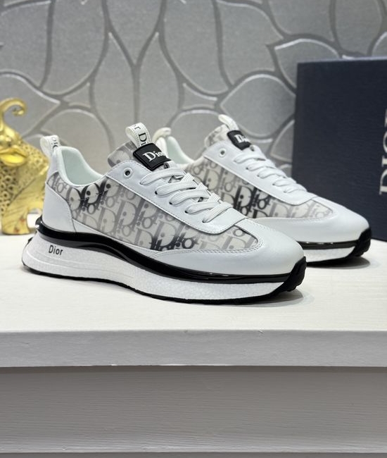 Christian Dior CD Stitching Leather Upper Non-slip Wear-resistant Elevated Casual Shoes