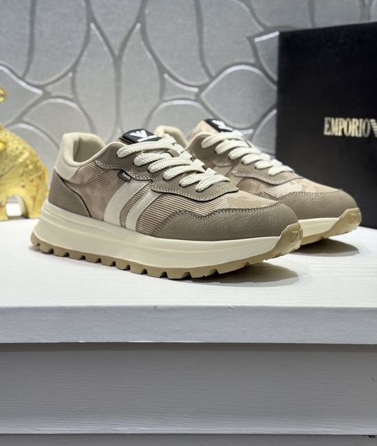 Armani Premium Leather Upper Comfortable Durable Fashion Casual Footwear