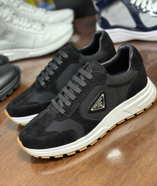 Prada Comfortable Casual Sneakers with Durable Non Slip Sole