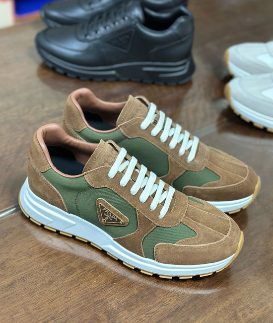 Prada Comfortable Casual Sneakers with Durable Non Slip Sole
