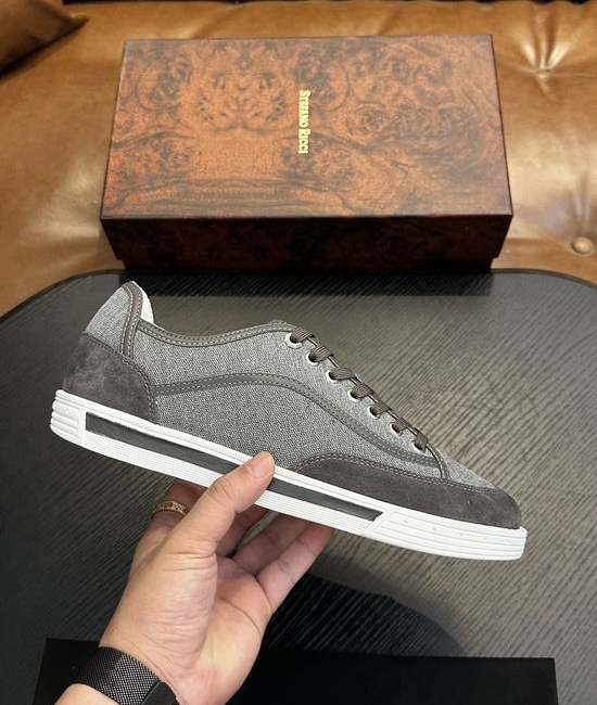 Stefano Ricci Premium Leather Retro Casual Walking Sneakers