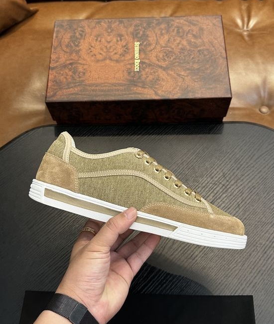 Stefano Ricci Premium Leather Retro Casual Walking Sneakers