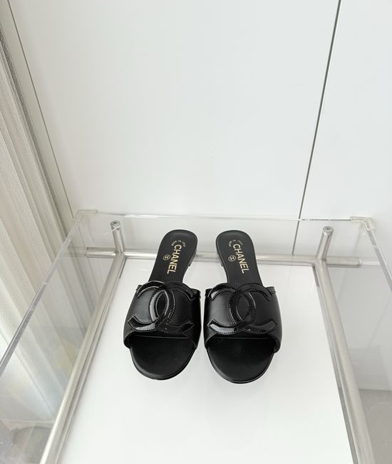 Chanel Premium Sheepskin Low Heel Sandals Italian Leather Sole