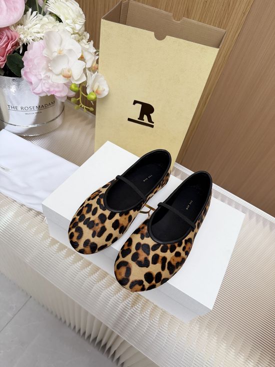 The Row Horsehair Flat Mary Jane Shoes with Rubber Sole