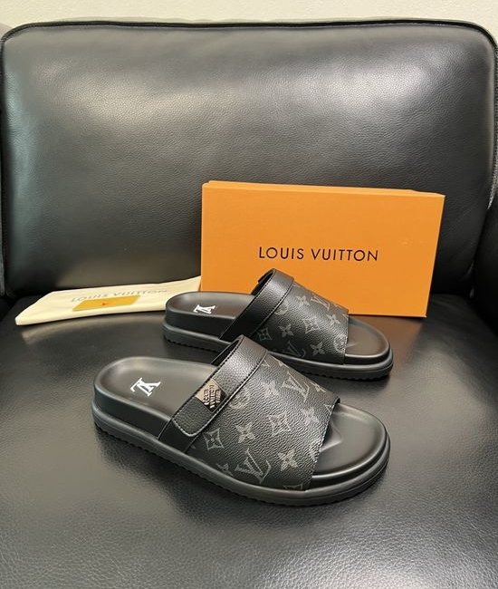 Louis Vuitton LV Color Block Soft Lining Comfortable Slide Sandals