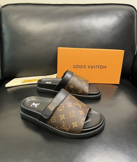 Louis Vuitton LV Color Block Soft Lining Comfortable Slide Sandals