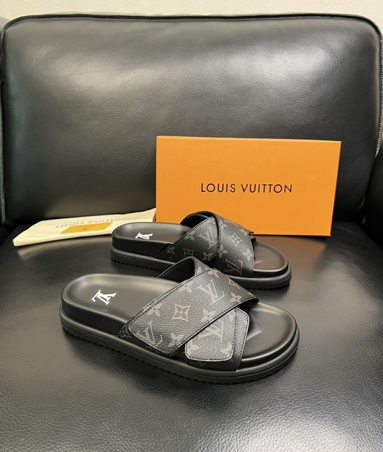 Louis Vuitton LV Color Block Soft Lining Comfortable Slide Sandals