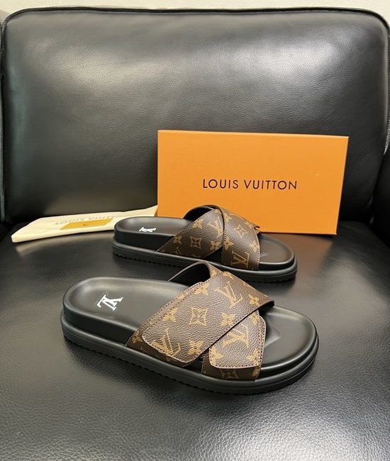 Louis Vuitton LV Color Block Soft Lining Comfortable Slide Sandals