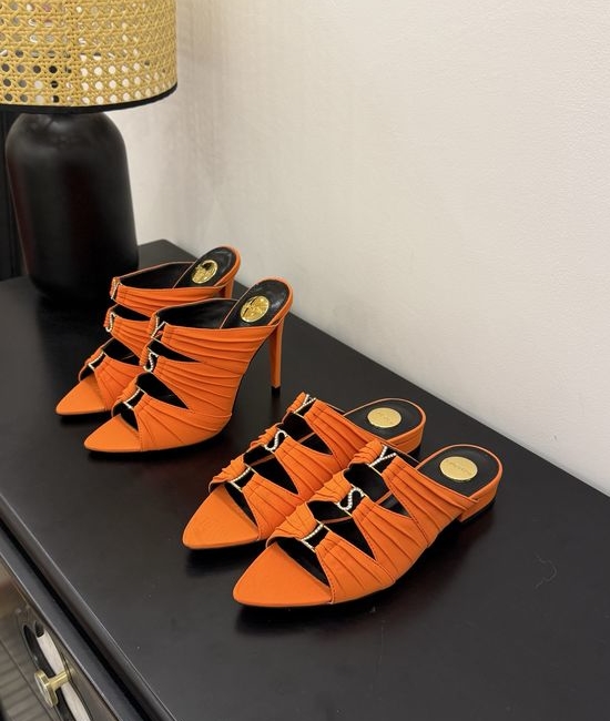 Yves Saint Laurent YSL Elegant Silk Upper Heeled Sandals With Logo Heel