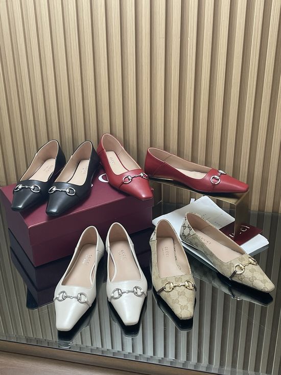Gucci Low Heel Square Toe Slip On Loafers Two Ways Wear