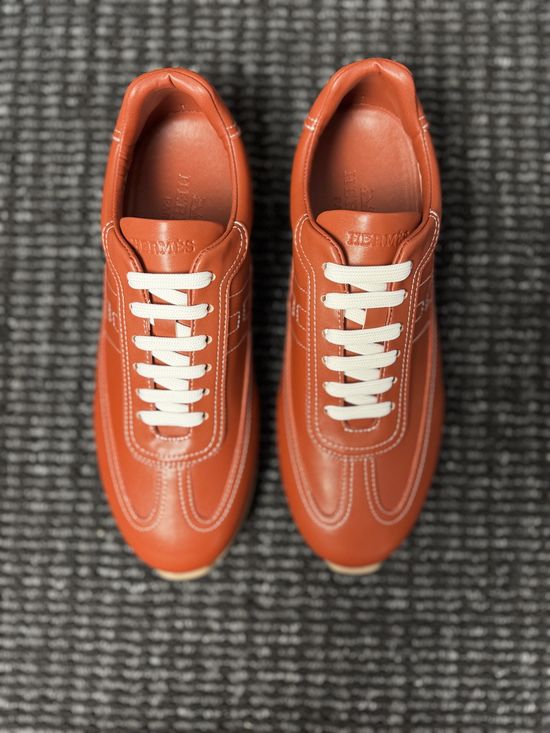 Hermes Genuine Leather Slip On Shoes with Comfortable Sole