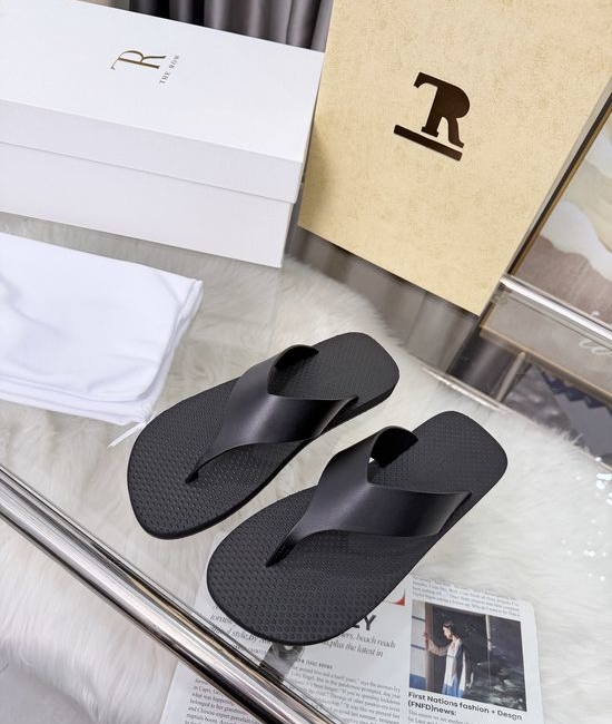 The Row Comfortable Thong Sandals with Textured Footbed and Soft Sole