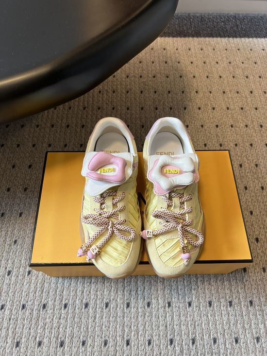 Fendi Floral Cover Trainers with Comfortable Thick Soles