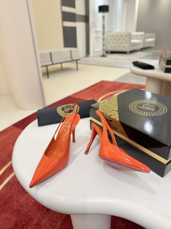 Christian Louboutine Patent Leather Stiletto Heel Pumps Red Bottom