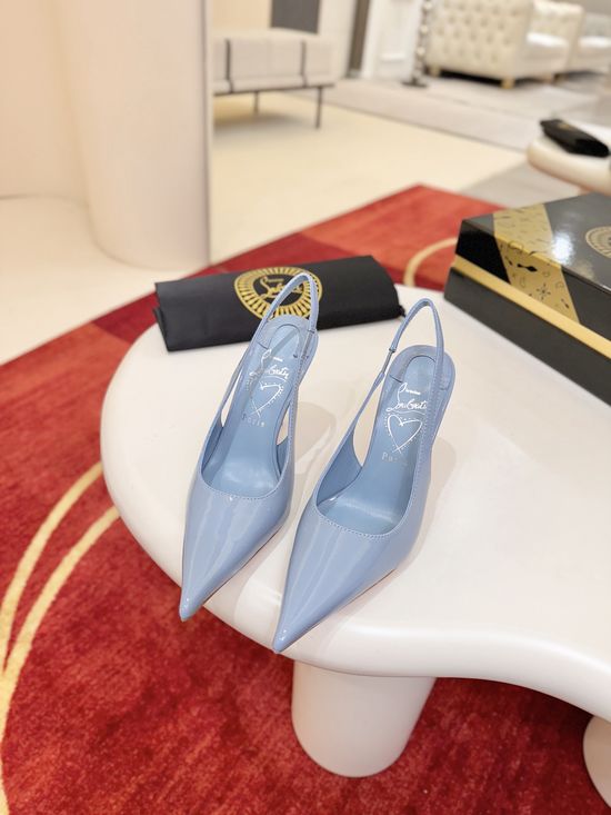 Christian Louboutine Patent Leather Stiletto Heel Pumps Red Bottom