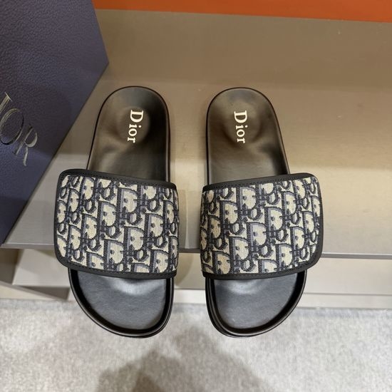 Christian Dior CD Classic Printed Sandals with Adjustable Magic Tape Closure