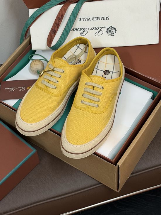 Loro Piana Comfortable Canvas Casual Shoes Soft Sole Daily Footwear
