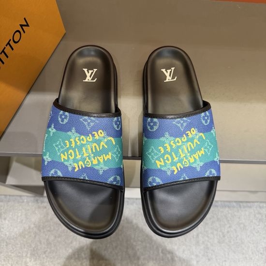 Louis Vuitton LV Premium Slippers Soft Leather Lining Non-slip Sole