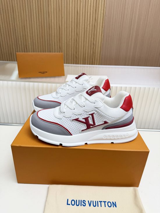 Louis Vuitton Premium Cowhide Casual Shoes with Comfort Latex Insole