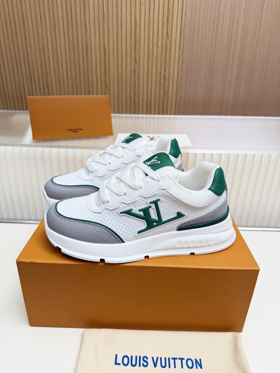 Louis Vuitton Premium Cowhide Casual Shoes with Comfort Latex Insole
