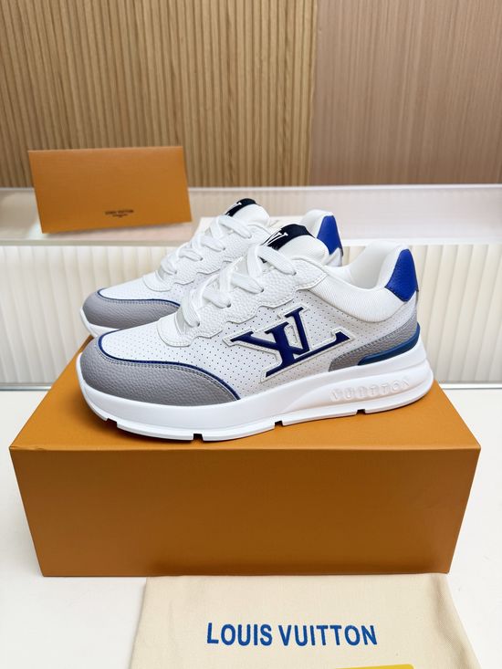 Louis Vuitton Premium Cowhide Casual Shoes with Comfort Latex Insole