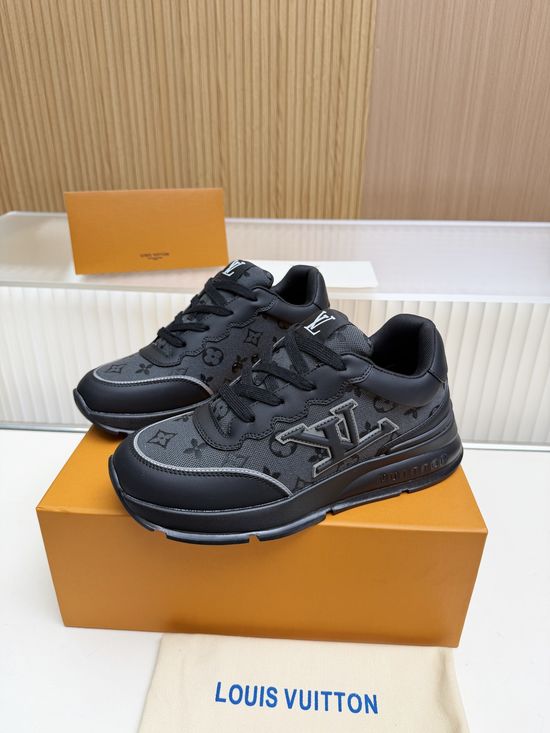 Louis Vuitton Premium Cowhide Casual Shoes with Comfort Latex Insole
