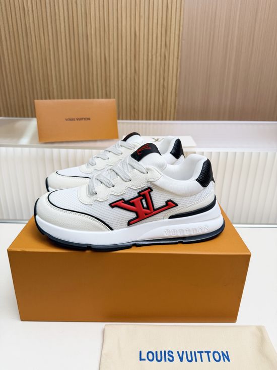 Louis Vuitton Premium Cowhide Casual Shoes with Comfort Latex Insole